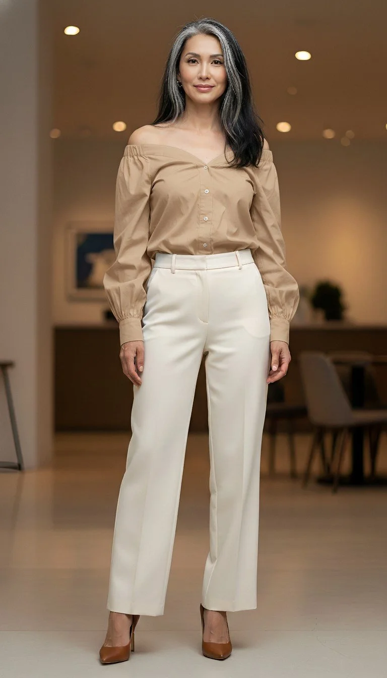 Isolda - Chic Off-the-Shoulder Blouse