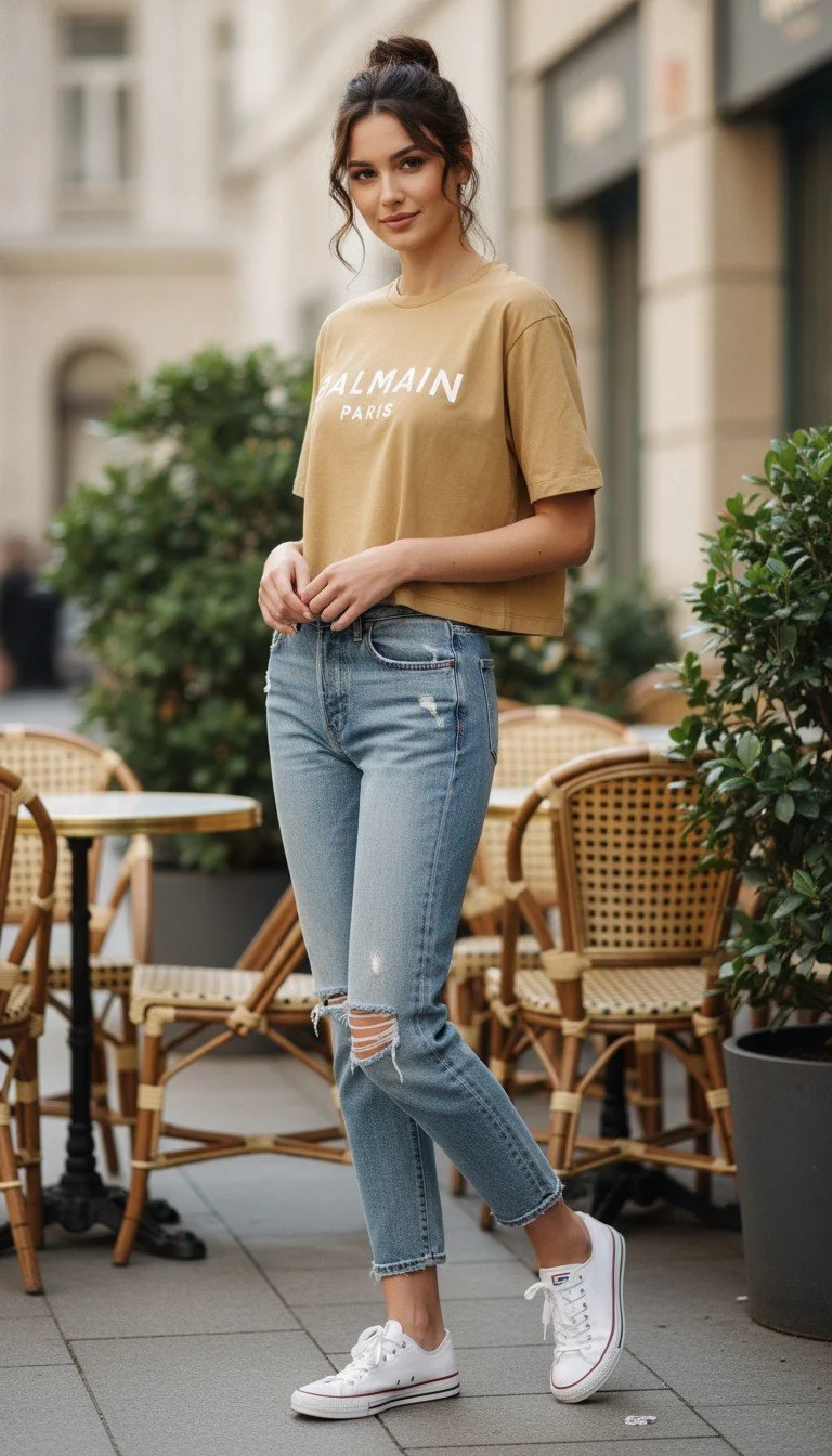 Balmain Paris - Logo T-Shirt Size S