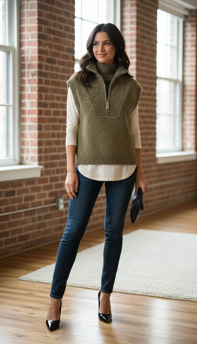 LeLis - Classic Turtleneck Vest Size XS