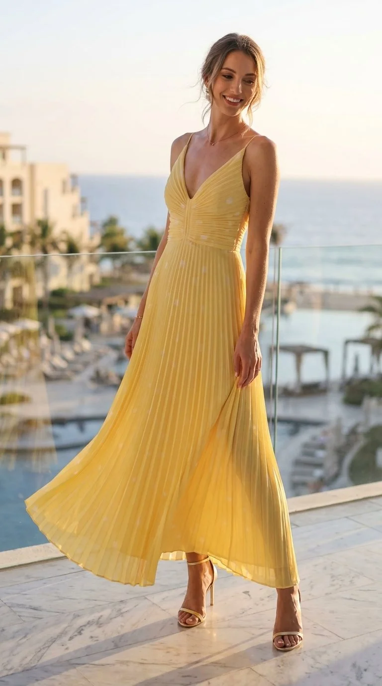 ASTR - Sunshine Yellow Maxi Dress Size S