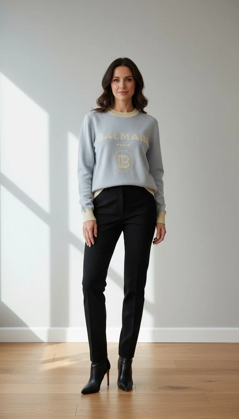 Balmain Paris-  Elegant Women's Sweater Size 38