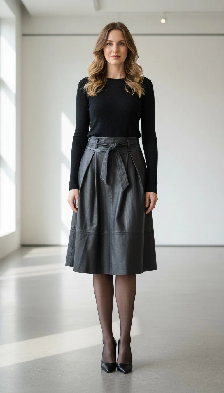 Patricia Motta - Signature Apparel Leather Skirt Size 38