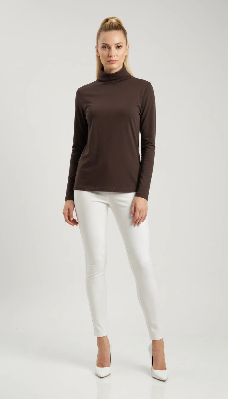 Theory - Classic Turtleneck Long Sleeve Top Size S