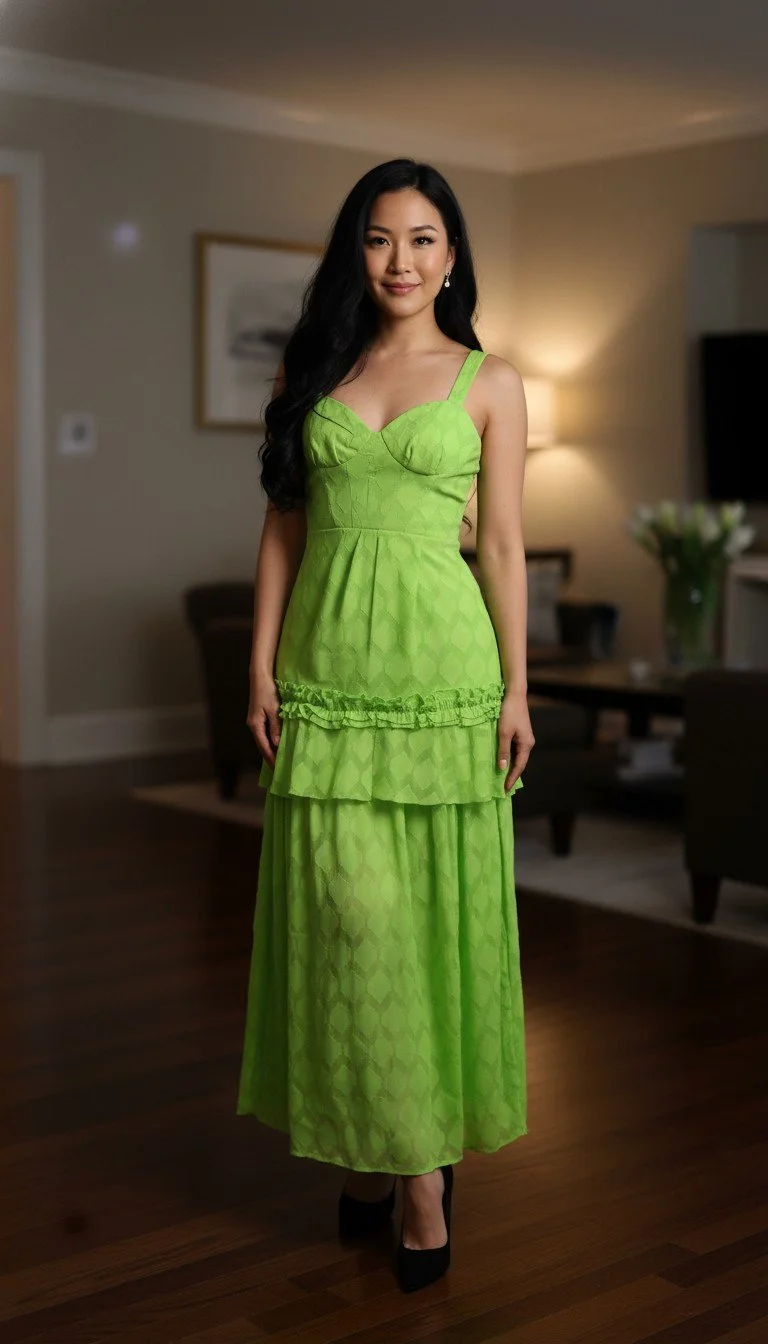 S Club - Neon Green Sleeveless Maxi Dress Size S