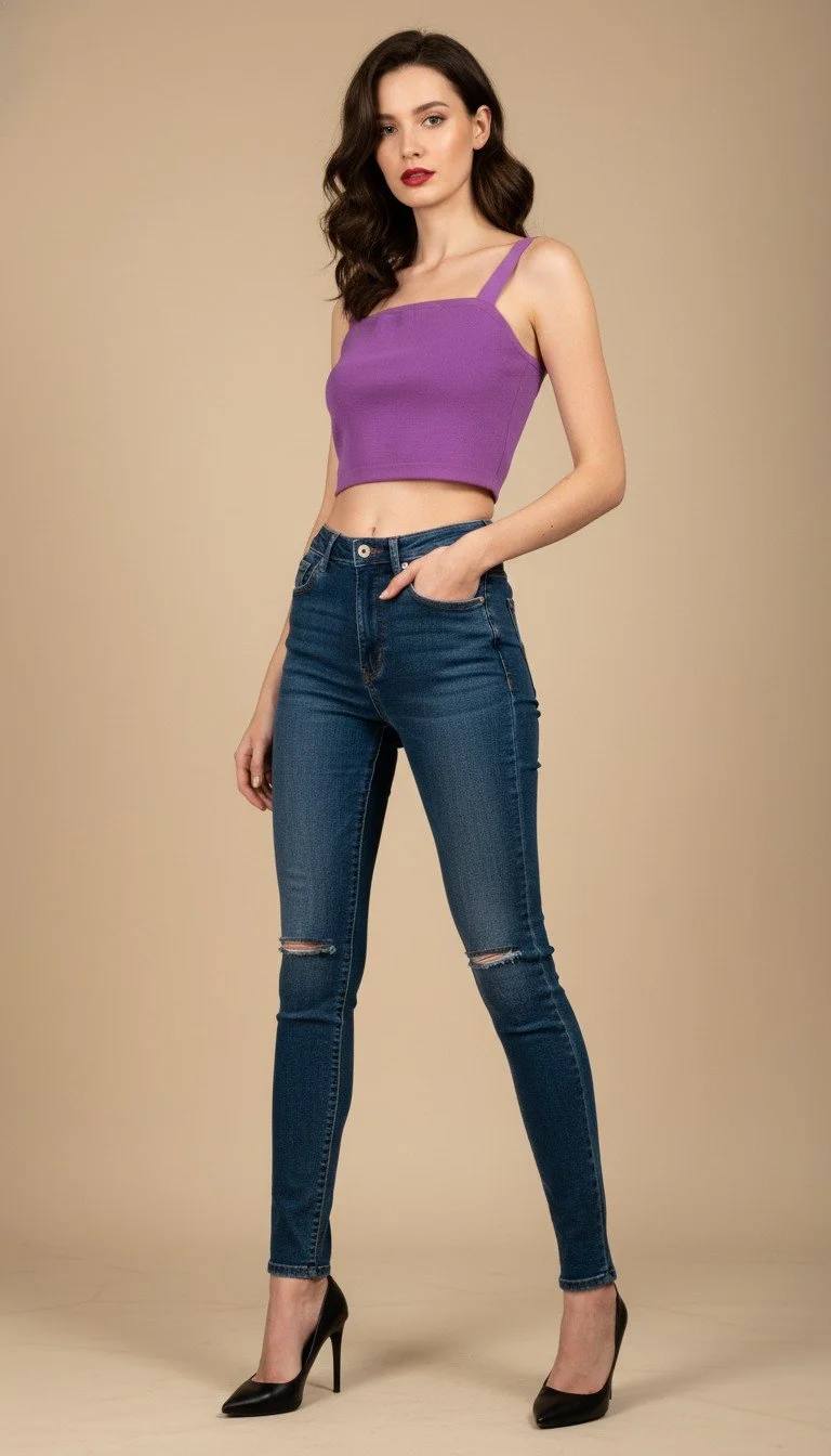 BOBÔ - Knit Crop Top Seamless Camisole Size P