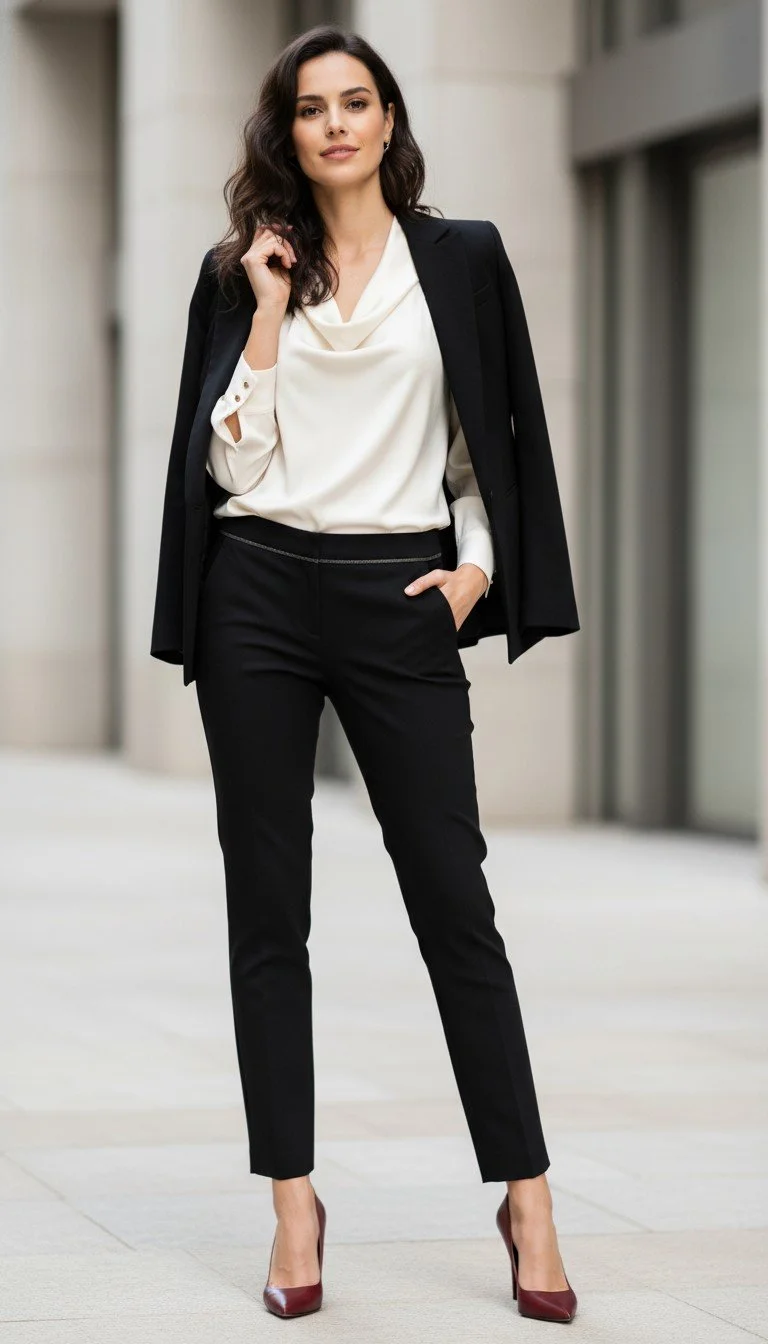 Brunello Cucinelli - Elegant Black Tailored Trousers Size 2