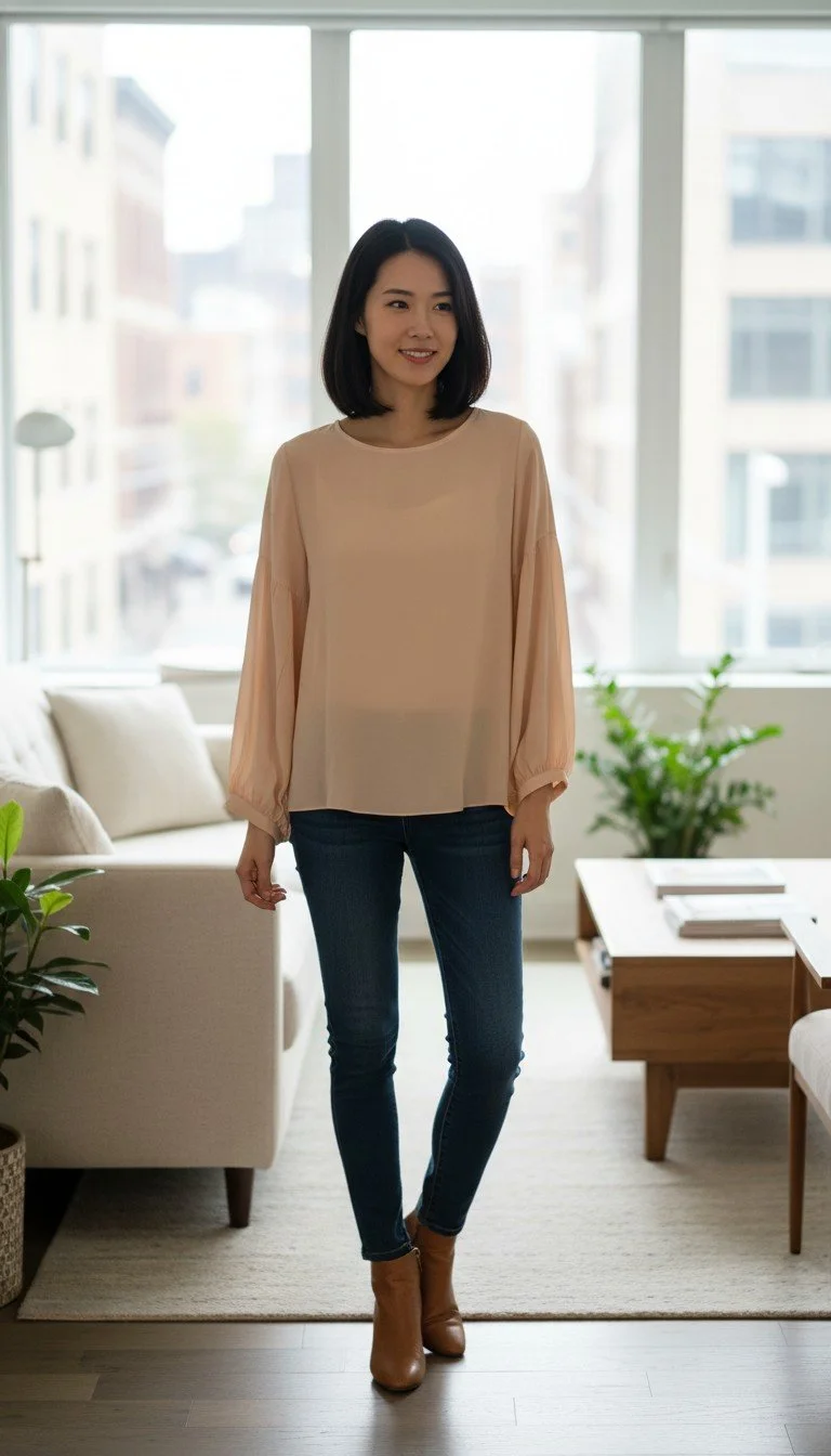 Aniemeyer - Chic Blouson Sleeve Blouse