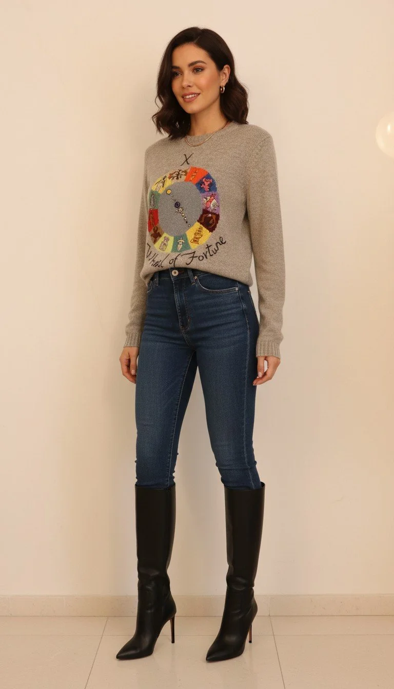 Christian Dior - RARE Wheel of Fortune Luxury Sweater Size S