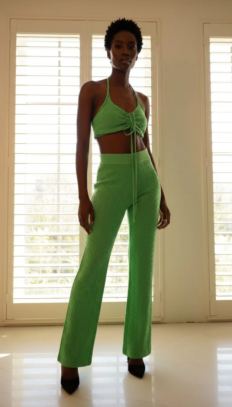 Olivia Preckel - Emerald Elegance Textured Knit Set Size S
