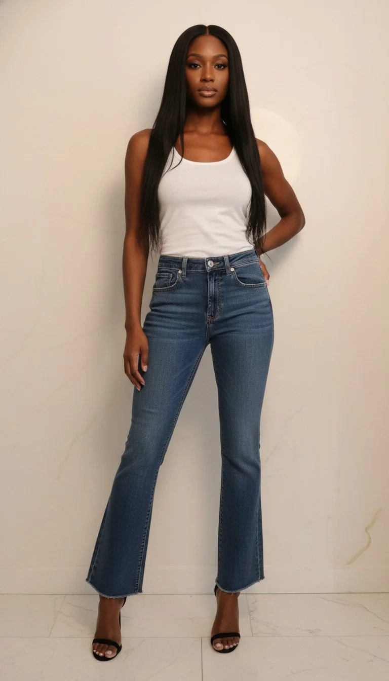 Rag & Bone - Chic Blue Denim Jeans with Frayed Hem Size 27