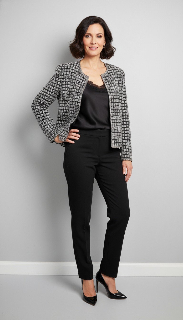 Laurence Kazar - Vintage Embroidered Black Jacket Size L