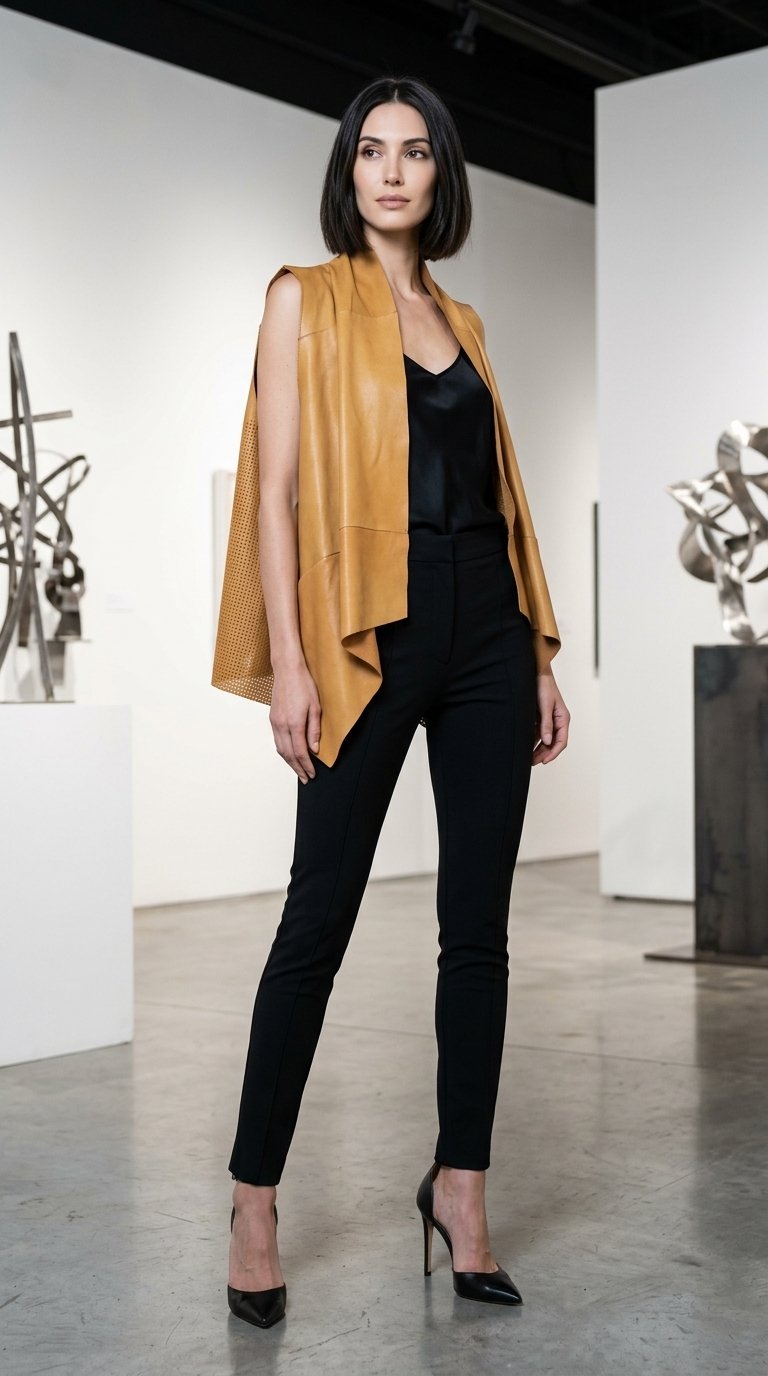 Lamarque - “Nicole 2” Leather Vest Size S