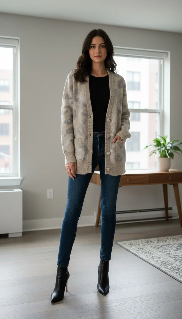 Rag & Bone - Chic Leopard Print Cardigan Size S