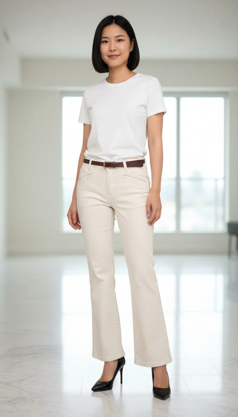 Elizabeth & James - Sleek Off-White Slim-Fit Pants Size 2