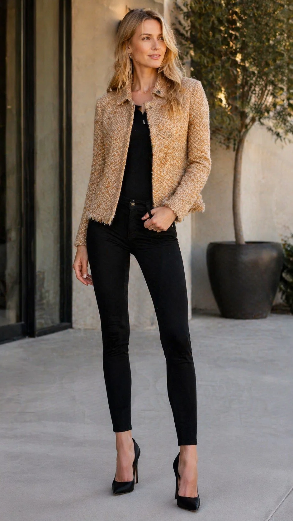 Chanel - Alpaca Blend Jacket Size 38