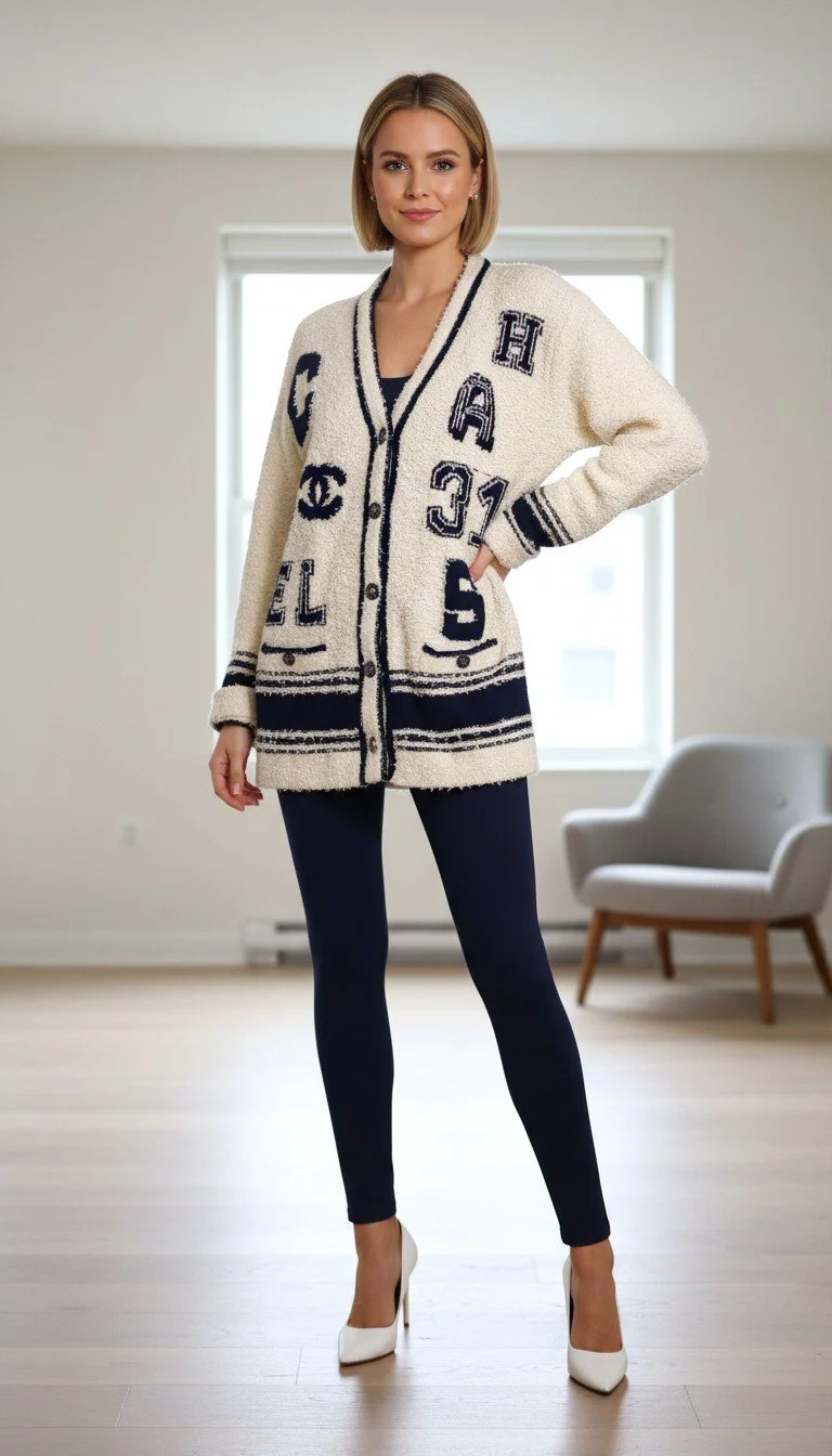 Chanel - Elegant Luxe-Knit Statement Cardigan Size 40