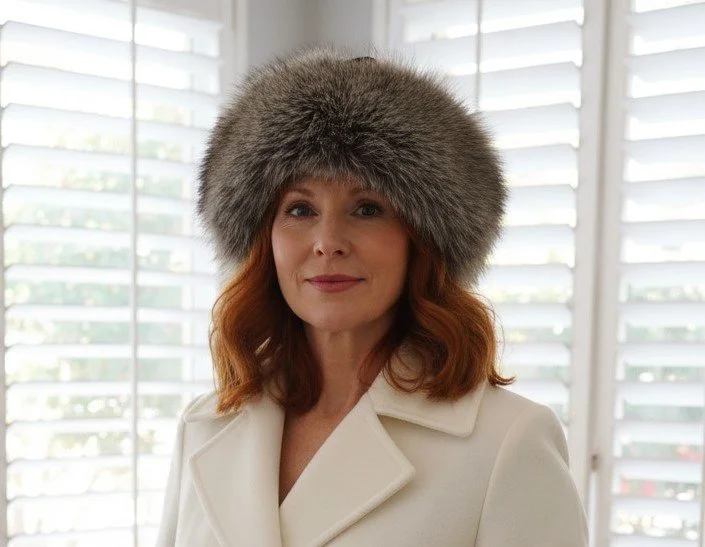 Genuine Silver Fox Fur Hat