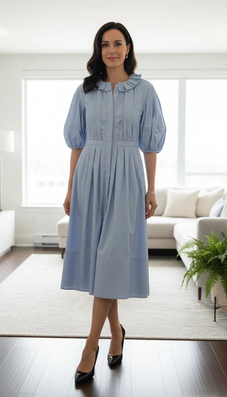 Alexander McQueen - Classic Blue Midi Dress Size 42