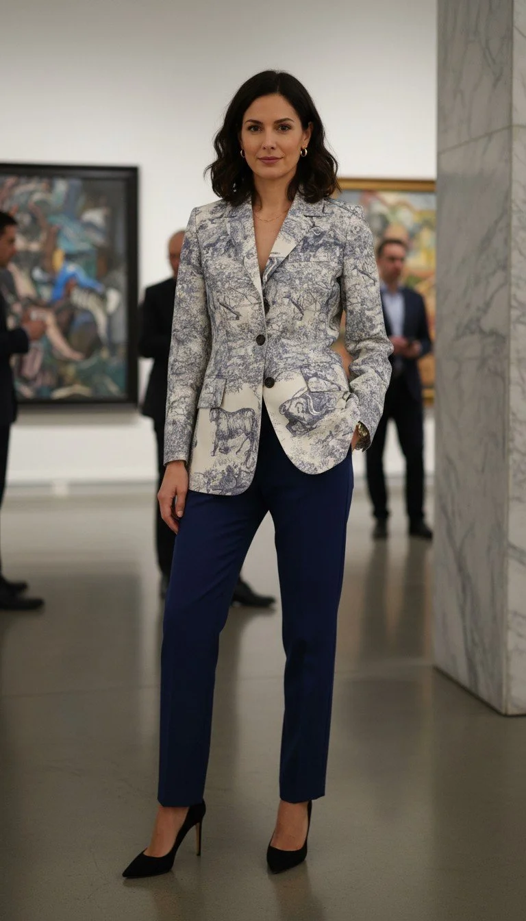 No Label - Printed Blazer Size S