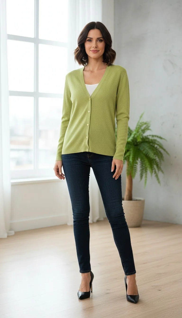 Prada - Green Classic Knit Cardigan Size M
