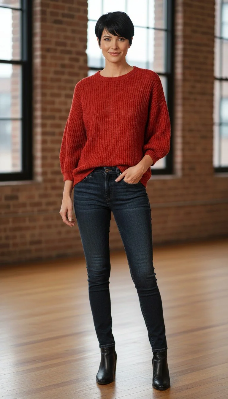 Brunello Cucinelli - Elegant Orange / Red Knit Cashmere Sweater