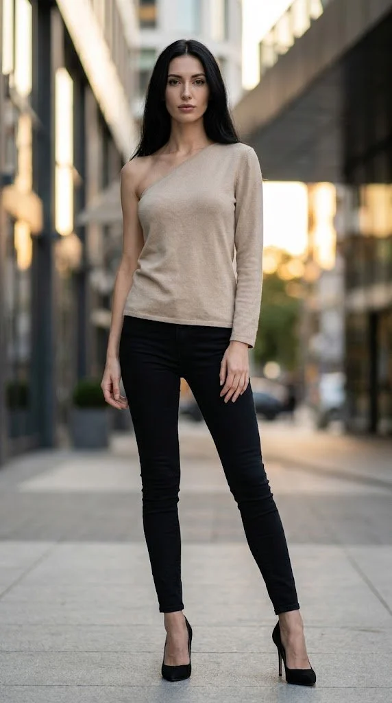 Ralph Lauren - Chic Beige Off-Shoulder Top Size L (M)