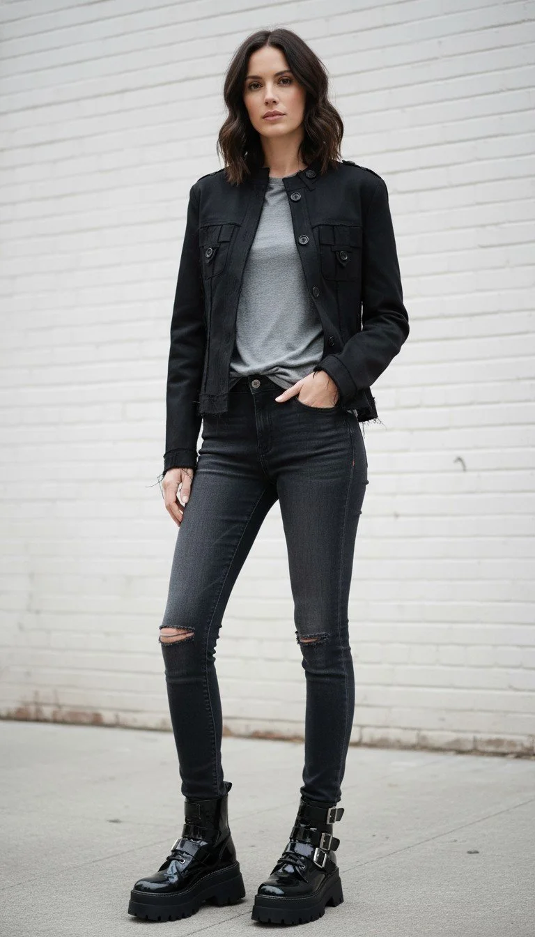Carla G - Distressed Military Jacket Size S