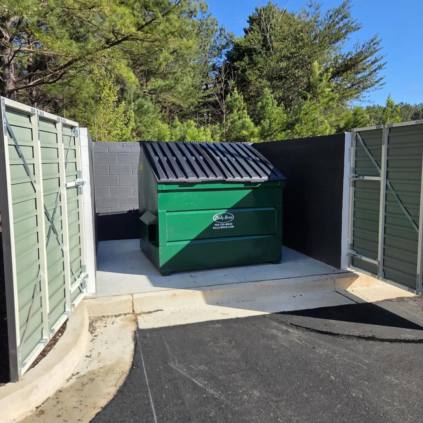 Local commercial dumpster service in Forsyth County, Dawson County, and Lumpkin County, GA.

Dally Bros Waste provides front load dumpsters (2&ndash;8 yard), scheduled garbage pickup, business trash service, and property waste solutions for restauran