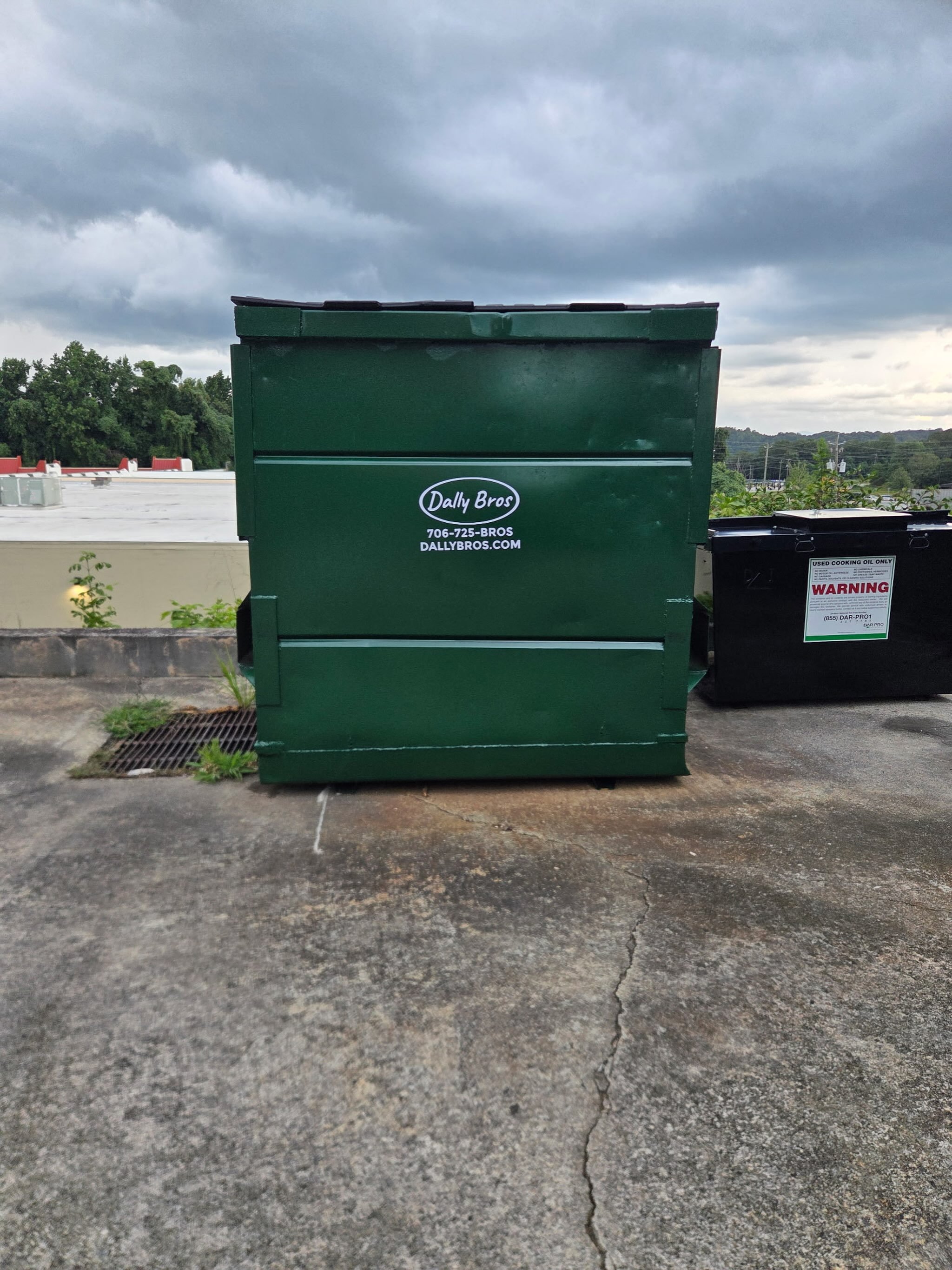 Local commercial dumpster service in Forsyth County, Dawson County, and Lumpkin County, GA.

Dally Bros provides front load dumpsters (2&ndash;8 yard), scheduled garbage pickup, business trash service, and property waste solutions for restaurants, re