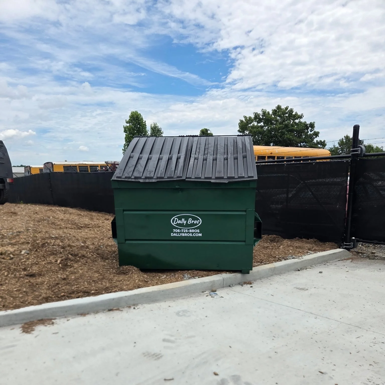 Local commercial dumpster service in Forsyth County, Dawson County, and Lumpkin County, GA.

Dally Bros provides front load dumpsters (2&ndash;8 yard), scheduled garbage pickup, business trash service, and property waste solutions for restaurants, re
