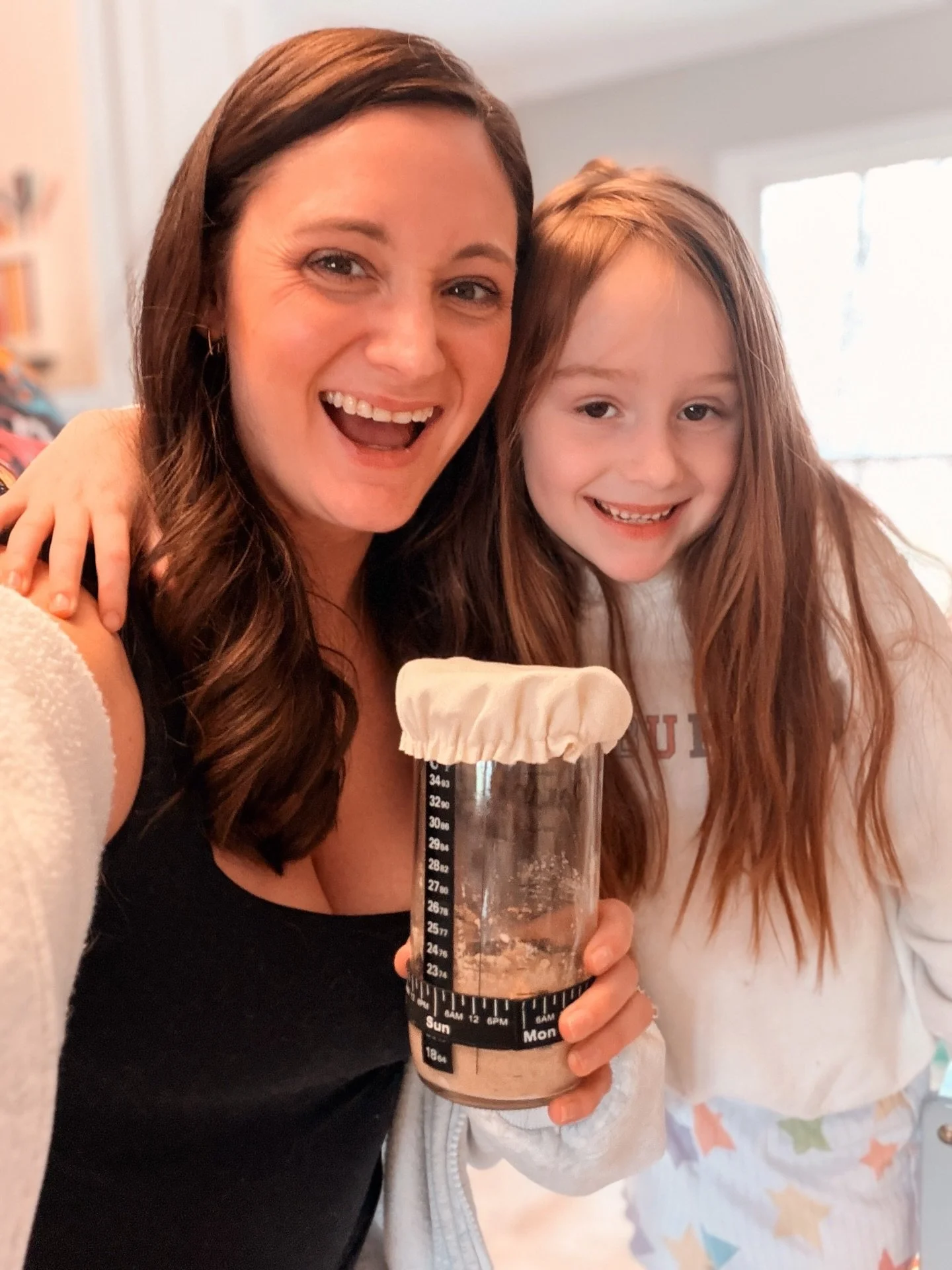 Sourdough starter: round 2!

My first go was a fail. It got moldy &amp; I think it was too close to heat. So now we finally have a chance to try again! This time with a new dedicated jar and cap!