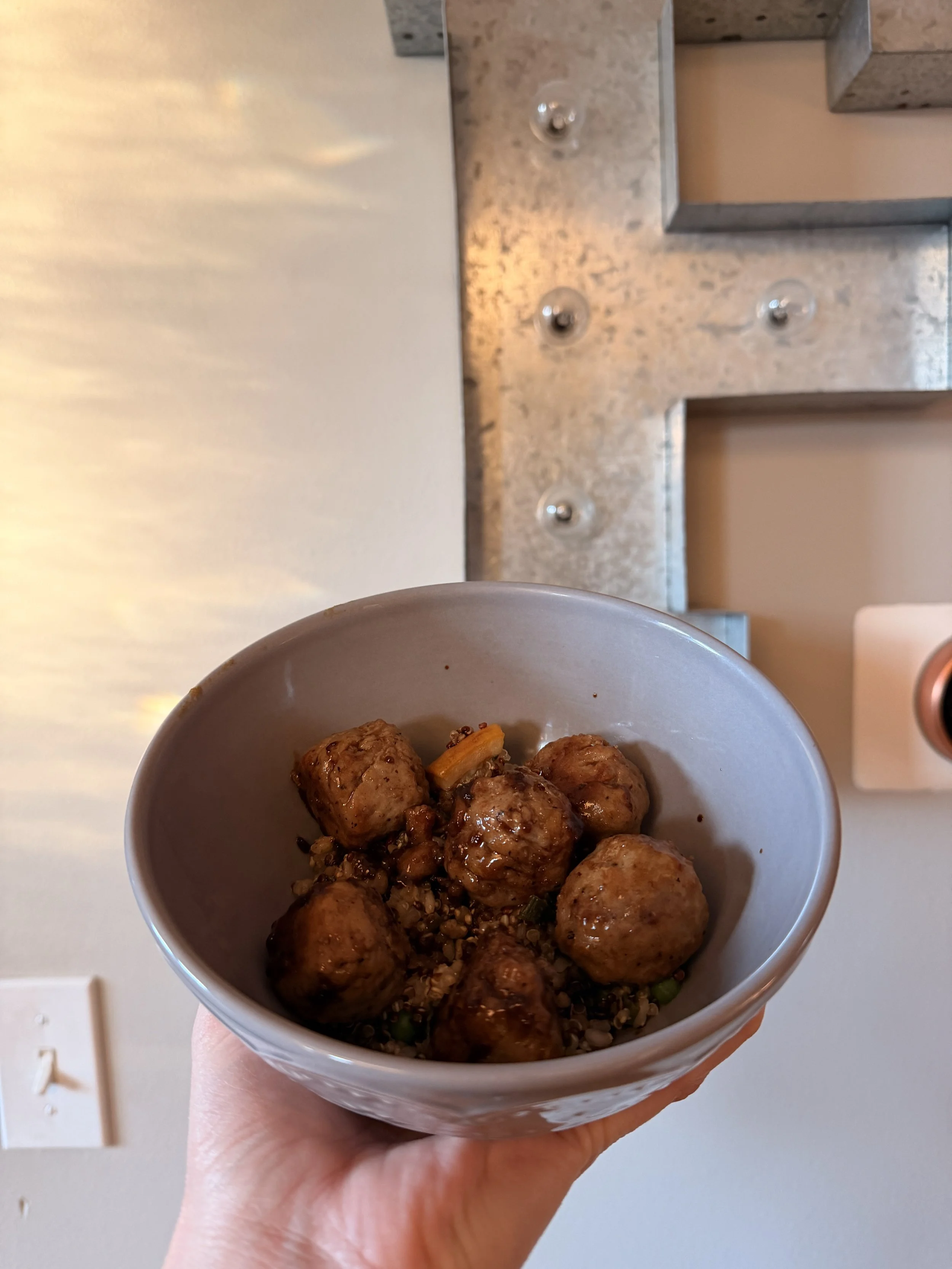What’s Cooking Wednesday: Chicken Teriyaki Meatballs + Mediterranean Quinoa 🍽️✨