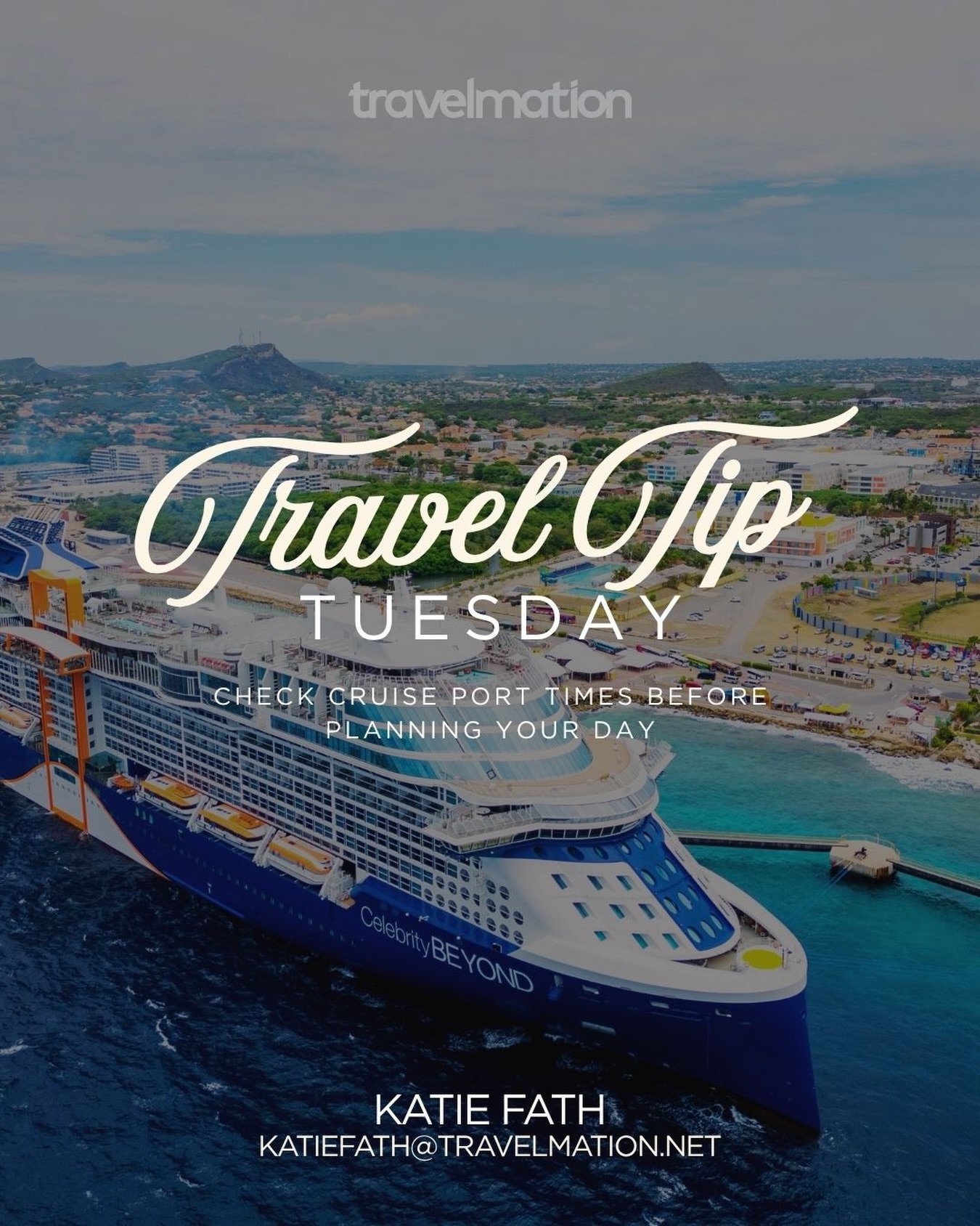 Travel Tip Tuesday: always check cruise port times before planning your day. 🚢

Not all port days are equal &mdash; and timing matters more than most people realize until they&rsquo;re sprinting back to the ship. (Ask me how I know. 😅)

Before you 