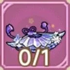 Purple background with a fairy wings icon and '0/1' text in yellow.