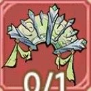 Torn pieces of paper with a background of red and green, and a score of 0/1 at the bottom.