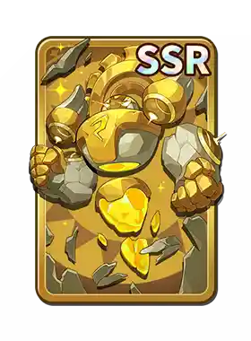 Gold-colored armored creature with a yellow gemstone, labeled 'SSR' in the top right corner.
