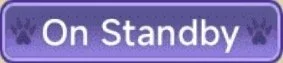 Purple sign reading 'On Standby' with decorative floral accents.