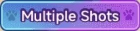 Graphic with a purple background featuring the text 'Multiple Shots' and a small paw print icon.