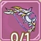 A cartoon-style purple game icon with a dragon's head and a number 0/1 at the bottom