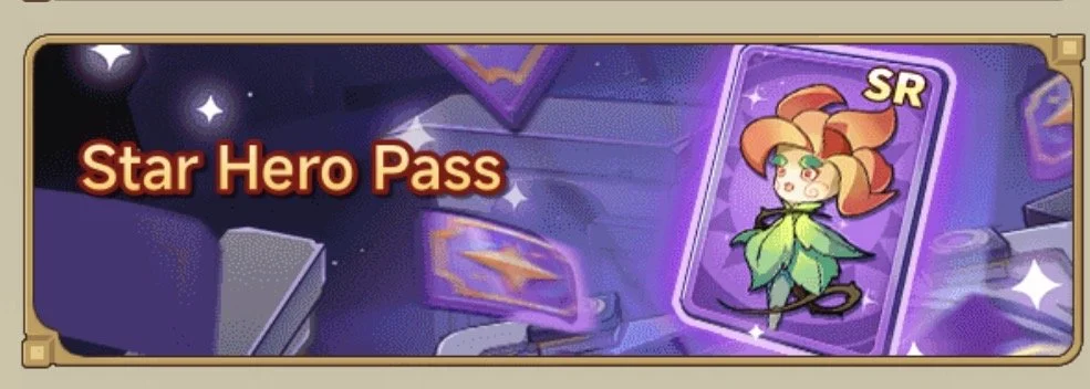 A digital illustration of a card from a game, featuring a cartoon character with red and orange hair, green eyes, dressed in a green outfit with a cape, labeled 'SR', with a purple background surrounded by stars and cards.