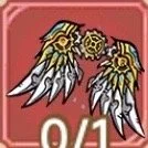 Four stylized eagle or bird heads with sharp beaks and feathers on a red background.