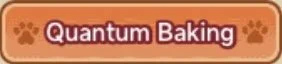 Orange banner with paw print icons and the text 'Quantum Baking'