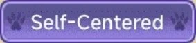 Purple badge with the phrase 'Self-Centered'