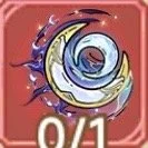 A quiz icon with a question mark and the fraction 0/1 on a red background.