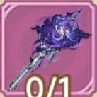 Icon of a purple unicorn with a horn, surrounded by a pink border, and a zero out of one counter.