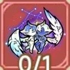 A cartoon or animated character that resembles a dragon or dinosaur with wings, in a fantasy style, with a starry background.