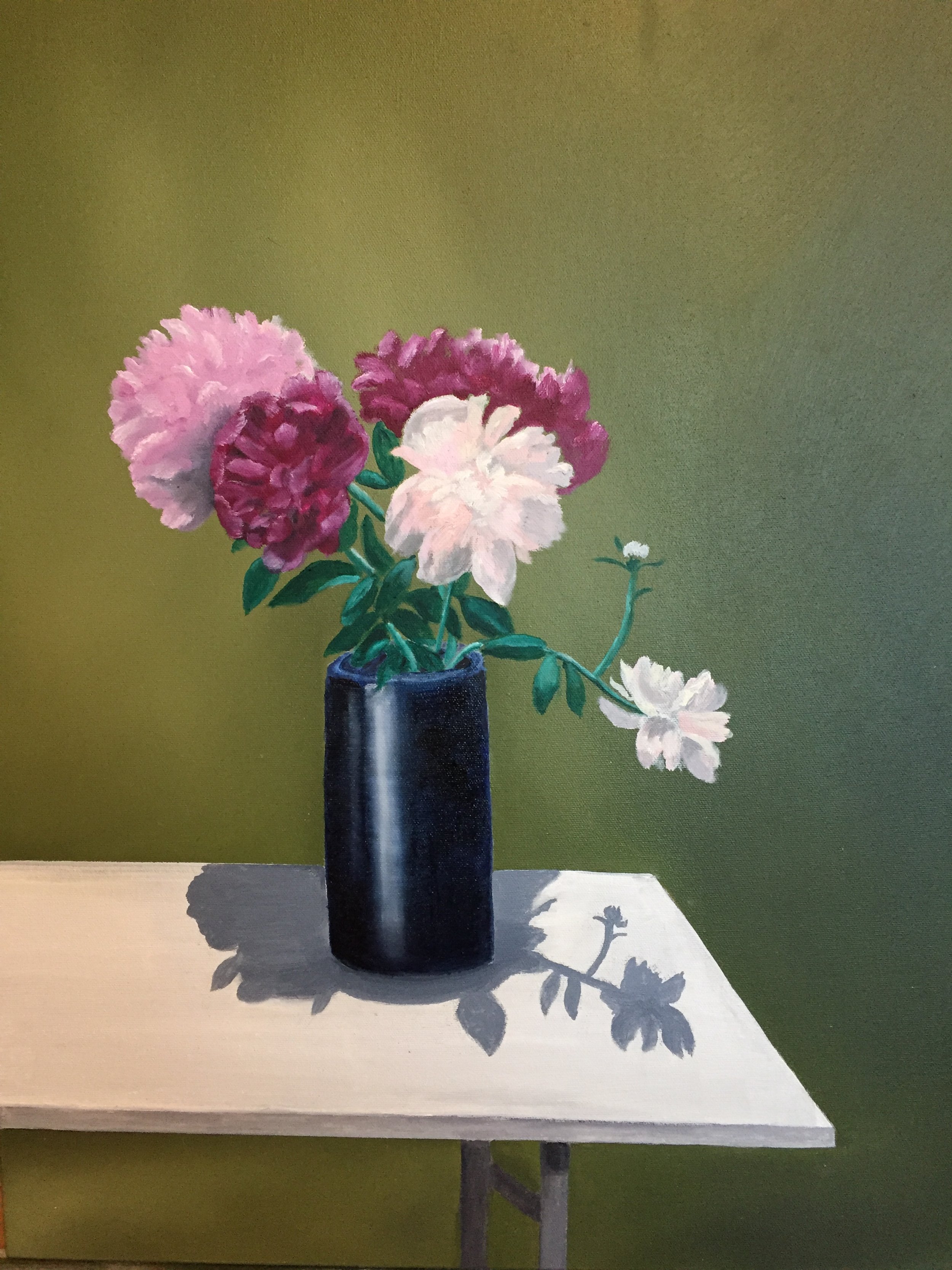 East End Peonies, 24" x 18"