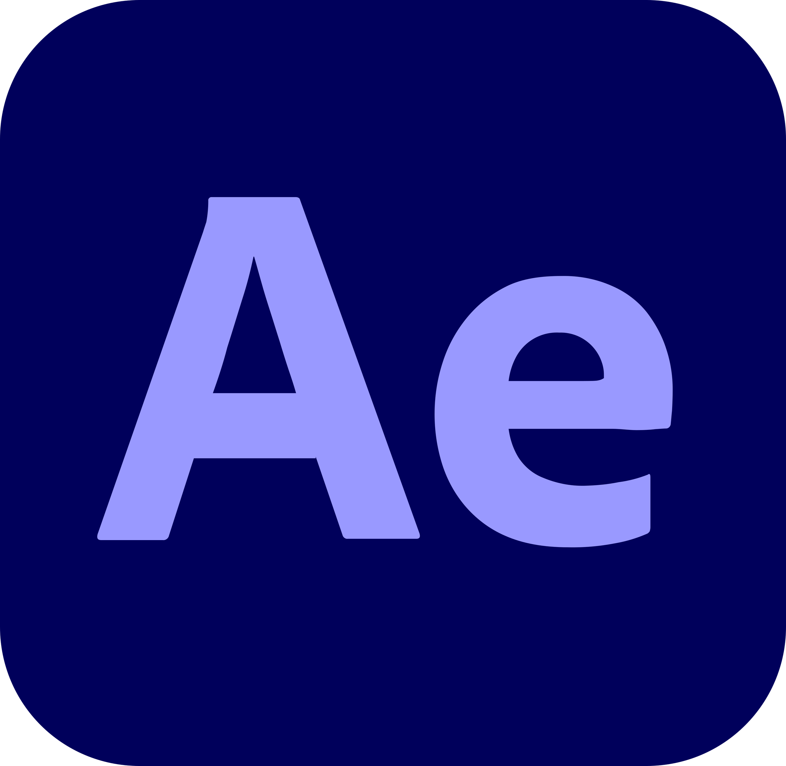 Icon representing the letter A in uppercase and lowercase, with a navy blue background.