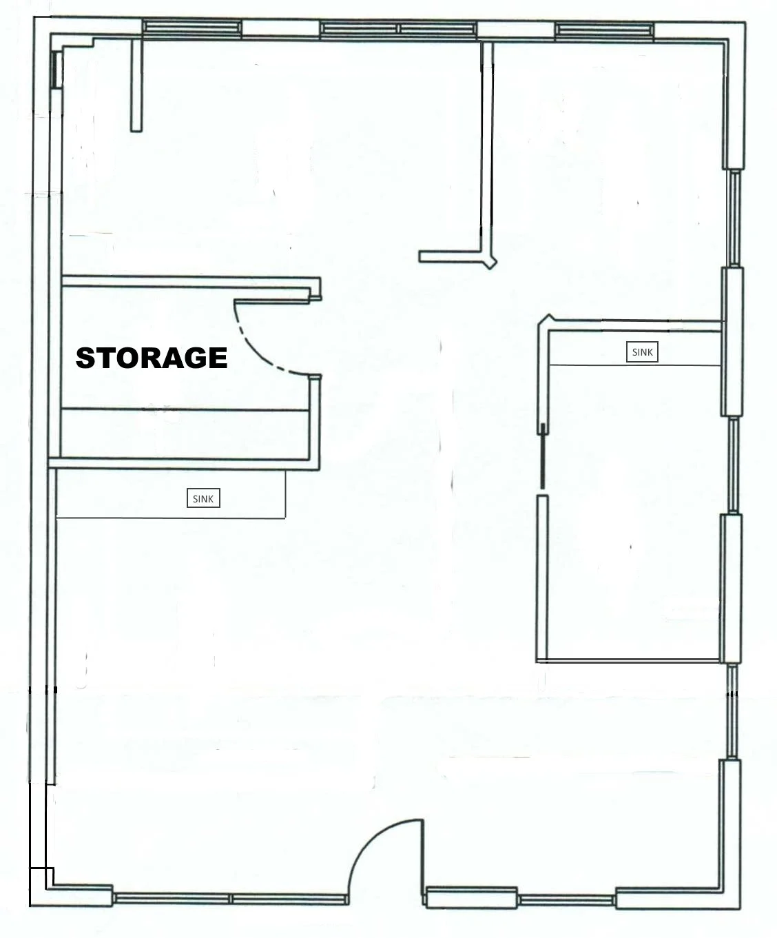 Floorplate of Suite 208 Arbors II