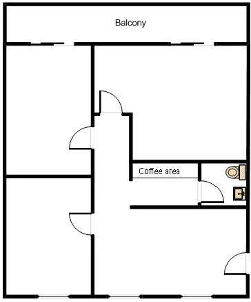 Floorplate of Suite 202, Arbors II